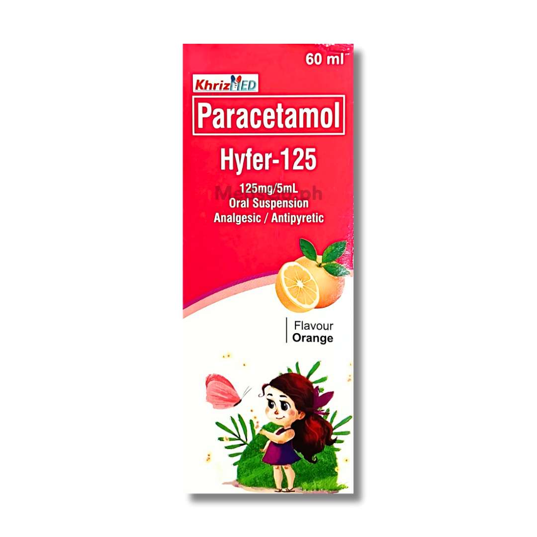 HYFER-125 Paracetamol 125mg / 5mL Suspension 60mL Orange price in the ...