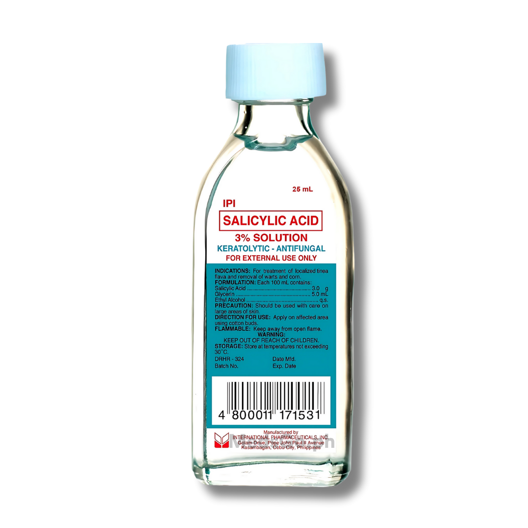 IPI Salicylic Acid 3% Solution 25ml price in the Philippines | MedsGo ...