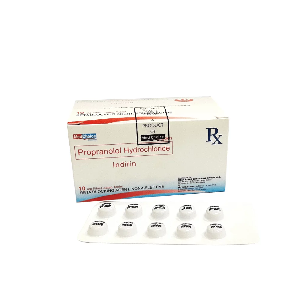INDIRIN Propranolol Hydrochloride 10mg FilmCoated Tablet 1's price in