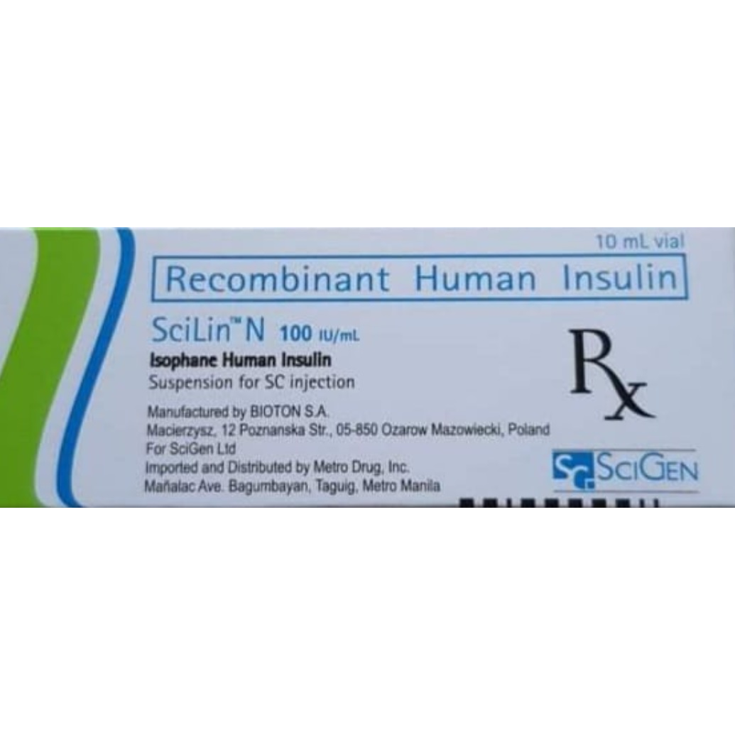 SCILIN N Human Isophane Insulin 100IU / mL Suspension for SC Injection