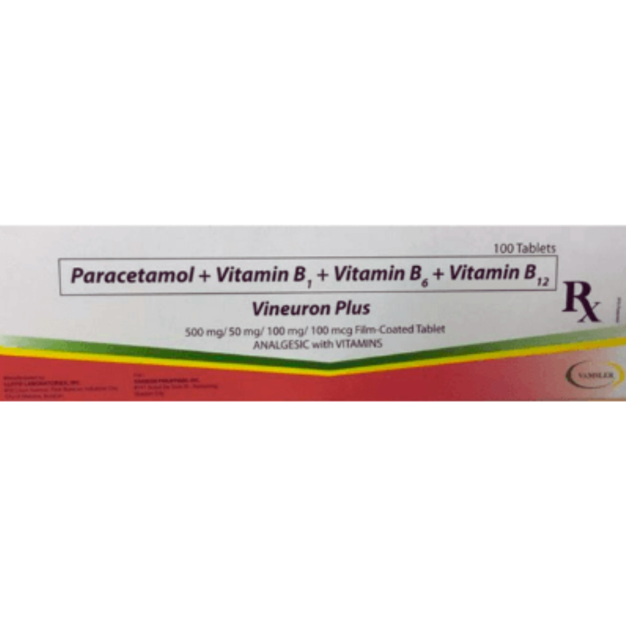VINEURON PLUS Paracetamol / Vit. B1 / Vit. B6 / Vit. B12 500mg / 50mg