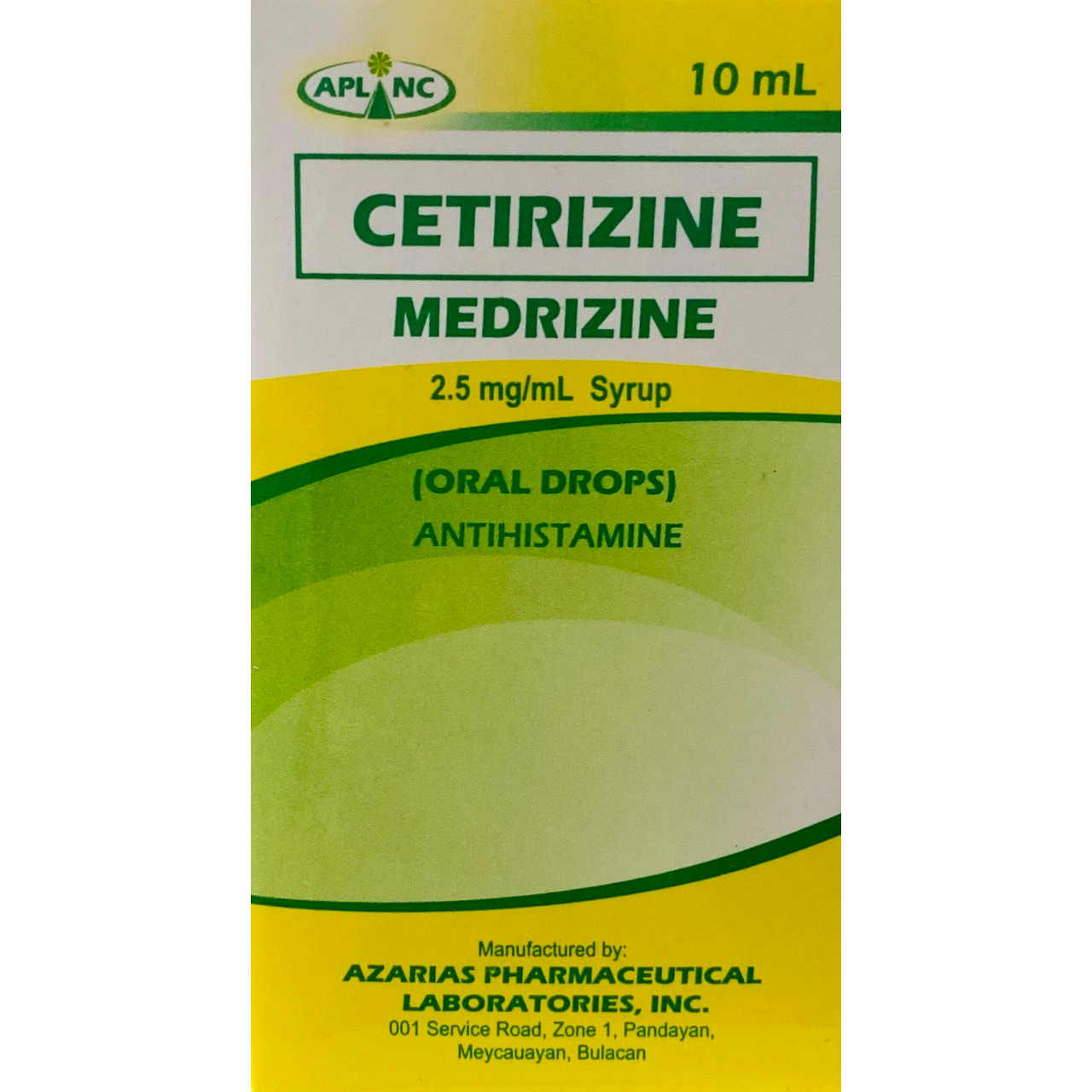 MEDRIZINE Cetirizine Hydrochloride 2.5mg / mL Syrup (Oral Drops) 10mL