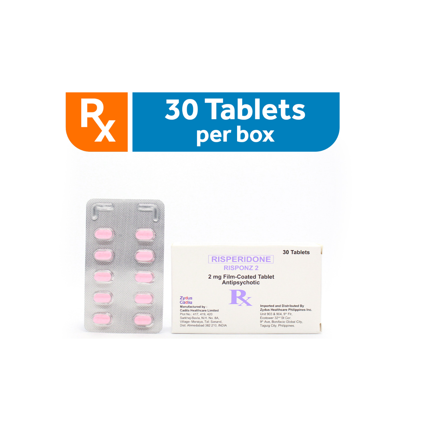 RISPONZ 2 Risperidone 2mg Film-Coated Tablet 30's price in the ...