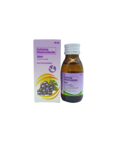ALNIX Cetirizine Dihydrochloride 5mg / 5mL Syrup 30mL Grape, Dosage Strength: 5mg / 5mL, Drug Packaging: Syrup 30ml, Drug Flavor: Grape