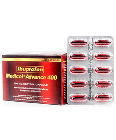 MEDICOL ADVANCE 400 Ibuprofen 400mg Softgel Capsule 1's, Dosage Strength: 400 mg, Drug Packaging: SoftGel Capsule 1's