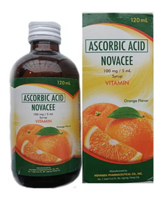 NOVACEE Ascorbic Acid 100mg / 5mL Syrup 120mL Orange, Dosage Strength: 100 mg / 5 ml, Drug Packaging: Syrup 120ml, Drug Flavor: Orange