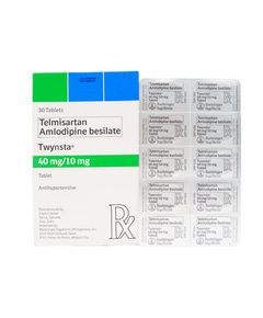 TWYNSTA Telmisartan / Amlodipine 40mg / 10mg Tablet 30's, Dosage Strength: 40 mg / 10 mg, Drug Packaging: Tablet 30's