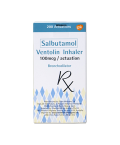 VENTOLIN METERED DOSE INHALER Salbutamol 100mcg / actuation Inhaler 200's