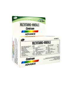 CENTRUM ADVANCE Multivitamins / Minerals Film-Coated Tablet 30's, Drug Packaging: Film-Coated Tablet 30's