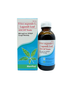 ASCOF FORTE Vitex Negundo L. (Lagundi Leaf) 600mg / 5mL Syrup 120mL Menthol