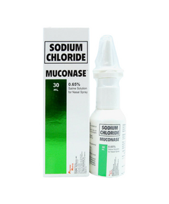 MUCONASE Sodium Chloride 0.65% Nasal Spray 30mL, Dosage Strength: 0.65%, Drug Packaging: Nasal Spray 30ml