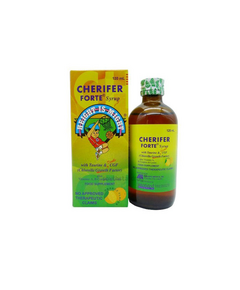 CHERIFER FORTE Taurine / Double Chlorella Growth Factor / Vitamin A / Vitamin B Complex / Lysine Syrup 120mL Orange, Drug Packaging: Syrup 120ml, Drug Flavor: Orange