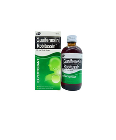 ROBITUSSIN Guiafenesin 100mg / 5mL Syrup 120mL, Dosage Strength: 100mg / 5ml, Drug Packaging: Syrup 120ml