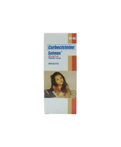 SOLMUX Carbocisteine 100mg / 5mL Syrup 60mL, Dosage Strength: 100mg / 5ml, Drug Packaging: Syrup 60ml