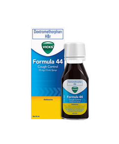 VICKS FORMULA 44 COUGH CONTROL Dextromethorphan 15mg / 5ml Syrup 54ml