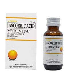 MYREVIT-C Ascorbic Acid 100mg / mL Syrup (Oral Drops) 15mL Orange