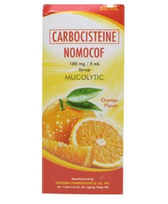 NOMOCOF Carbocisteine 100mg / 5mL Syrup 60mL Orange