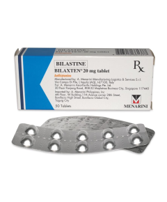 BILAXTEN Bilastine 20mg Tablet 1's, Dosage Strength: 20 mg, Drug Packaging: Tablet 1's