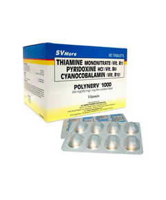 Image of POLYNERV 1000 VITAMIN B COMPLEX 250MG / 250MG / 1MG FILM-COATED TABLET 1'S