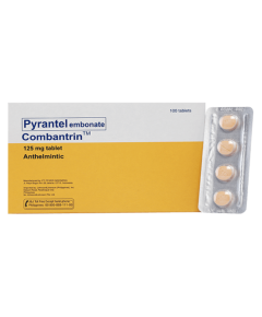 COMBANTRIN Pyrantel Embonate 125mg Tablet 1's, Dosage Strength: 125mg, Drug Packaging: Tablet 1's