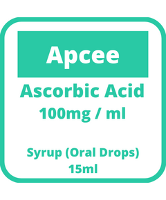 APCEE Ascorbic Acid 100mg / mL Syrup 15mL Orange, Dosage Strength: 100 mg / mL, Drug Packaging: Syrup (Oral Drops) 15ml