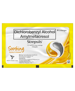 STREPSILS SOOTHING Dichlorobenzyl Alcohol / Amylmetacresol 1.2mg / 600mcg Lozenge 8's, Dosage Strength: 1.2mg / 600mcg, Drug Packaging: Lozenge 8's, Drug Flavor: Honey Lemon