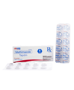 TAPDIN Methimazole 5mg Tablet 1's, Dosage Strength: 5mg, Drug Packaging: Tablet 1's