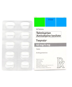 TWYNSTA Telmisartan / Amlodipine 40mg / 5mg Tablet 1's, Dosage Strength: 40mg / 5mg, Drug Packaging: Tablet 1's