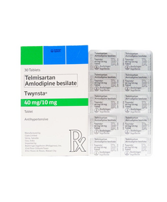 TWYNSTA Telmisartan / Amlodipine 40mg / 10mg Tablet 1's, Dosage Strength: 40mg / 10mg, Drug Packaging: Tablet 1's