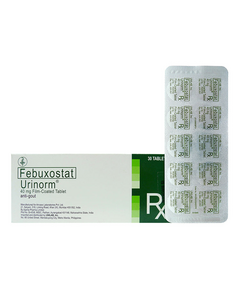 Image of URINORM FEBUXOSTAT 40MG FILM-COATED TABLET 1'S