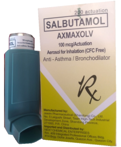 Image of AXMAXOLV SALBUTAMOL 100MCG / ACT. AEROSOL FOR INHALATION (CFC FREE) 200ACT.