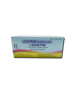 LOCETIN Levocetirizine Dihydrochloride 5mg Film-Coated Tablet 1's, Dosage Strength: 5 mg, Drug Packaging: Film-Coated Tablet 1's