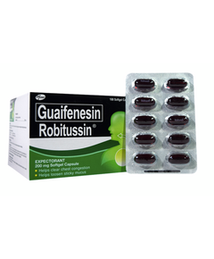 ROBITUSSIN Guaifenesin 200mg Softgel Capsule 1's, Dosage Strength: 200mg, Drug Packaging: SoftGel Capsule 1's
