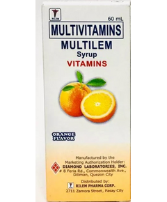 MULTILEM Multivitamins Syrup 60mL Orange, Drug Packaging: Syrup 60ml, Drug Flavor: Orange