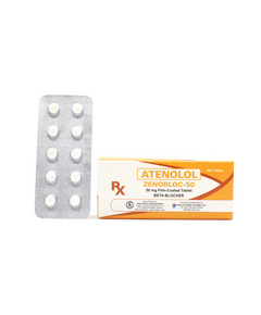 ZENOBLOC-50 Atenolol 50mg Film-Coated Tablet 1's, Dosage Strength: 50mg, Drug Packaging: Film-Coated Tablet 1's