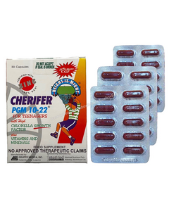 CHERIFER PGM 10-22 Vitamins / Minerals / Chlorella Growth Factor Capsule 1's, Drug Packaging: Capsule 1's