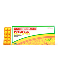POTEN-CEE Ascorbic Acid 500mg Sugar-Coated Tablet 1's, Dosage Strength: 500 mg, Drug Packaging: Sugar Coated Tablet 1's
