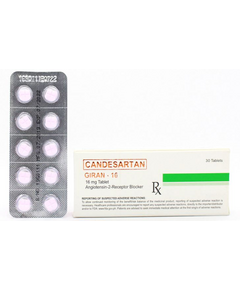 GIRAN-16 Candesartan Cilexetil 16mg Tablet 1's, Dosage Strength: 16 mg, Drug Packaging: Tablet 1's