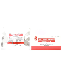Image of HIVENT EM SALBUTAMOL 1MG / ML - 1 NEBULE 2.5ML