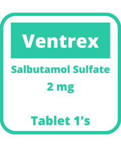 VENTREX Salbutamol 2mg Tablet 1's, Dosage Strength: 2 mg, Drug Packaging: Tablet 1's