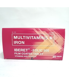 IBERET-FOLIC 500 Multivitamins / Iron Film-Coated Tablet 1's, Drug Packaging: Film-Coated Tablet 1's