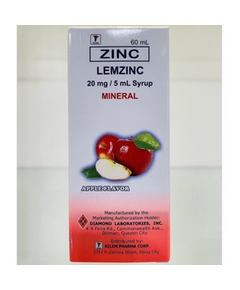 Image of LEMZINC ZINC 20MG / 5ML SYRUP 60ML APPLE