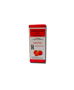 NOCLOXOL Cloxacillin Sodium 125mg / 5mL Powder for Suspension 60mL Strawberry, Dosage Strength: 125 mg / 5 ml, Drug Packaging: Powder for Suspension 60ml, Drug Flavor: Strawberry