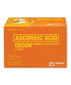 CECON Ascorbic Acid 500mg Chewable Tablet 1's, Dosage Strength: 500 mg, Drug Packaging: Chewable Tablet 1's