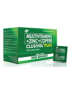 CLUSIVOL PLUS Multivitamins / Zinc / Copper Film-Coated Tablet 1's, Drug Packaging: Film-Coated Tablet 1's