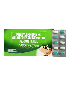 NEOZEP FORTE Phenylephrine Hydrochloride / Chlorphenamine Maleate / Paracetamol 10mg / 2mg / 500mg Tablet 1's, Dosage Strength: 10 mg / 2 mg / 500 mg, Drug Packaging: Tablet 1's