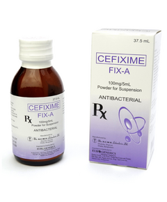 Fi-A Cefixime Trihydrate 100mg / 5mL Powder for Suspension 37.5mL, Dosage Strength: 100 mg / 5 ml, Drug Packaging: Powder for Suspension 37.5ml