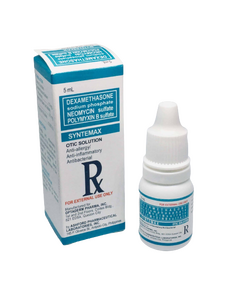 Image of SYNTEMAX DEXAMETHASONE SODIUM PHOSPHATE / NEOMYCIN SULFATE / POLYMYXIN B SULFATE 1.0MG / 3.5MG / 10,000 IU % OTIC SOLUTION 5ML