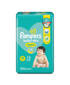 PAMPERS Baby Dry M 16's, Quantity: 16, Size: M (6-11 kg)