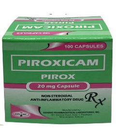 PIROX Piroxicam 20mg Capsule 1's, Dosage Strength: 20 mg, Drug Packaging: Capsule 1's